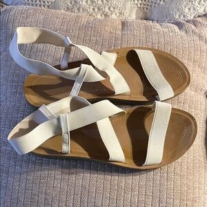 Elegant White Strappy Sandals